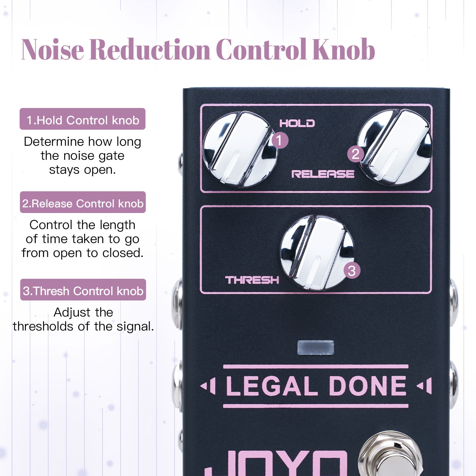 JOYO R-23 Noise Gate Noise Suppressor Guitar Effects Pedal True Bypass Enhance Sound