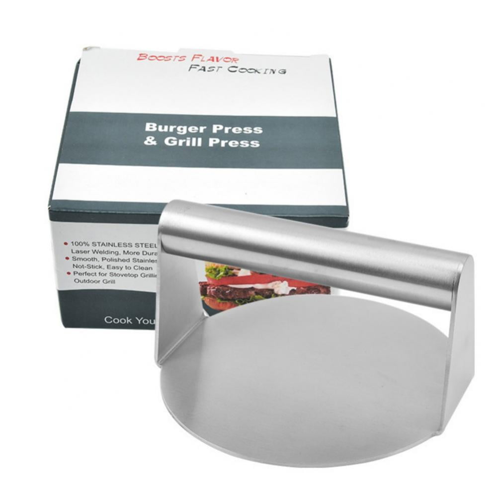 GREATLINK Smash Burger Smasher 5.5 Smash Press Hamburger with 100 Patty Paper, for Griddle Grill Pan Skillet, Weight Gain Flat Presser Smashburger Maker