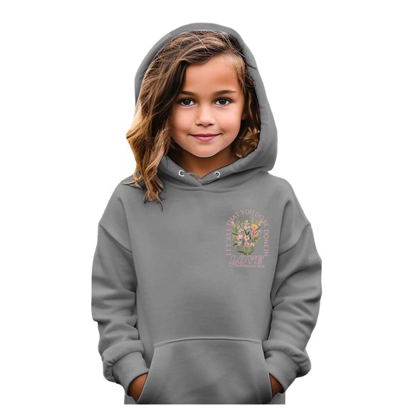 Kids Athletic Hoodies Hoodie Blankets for Kids Children's Printed Round Neck Long Sleeved Sweatshirt Hooded Sweatshirt