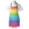 thumbnail image 3 of Vintage Rainbow Apron Vintage Abstract Lines with Rainbow Colors Grunge Old Fashioned Stripes, Unisex Kitchen Bib Apron with Adjustable Neck for Cooking Baking Gardening, Multicolor, by Ambesonne, 3 of 3