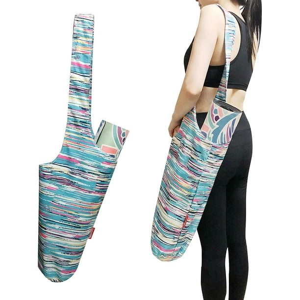 Aozora Yoga Mat Bag, Yoga Mat Tote Sling Carrier with Large Side Pocket &  Zipper Pocket