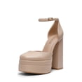thumbnail image 1 of Zapatos de Plataforma con Tacón Grueso para Mujer DREAM PAIRS Nude Talla 9, 1 of 9