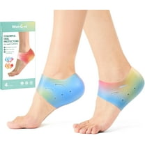 Welnove Plantar Fasciitis Silicone Heel Protectors - （2 Pairs ）Heel Cups for Women Men Heels Spur Pain Relief - Gel Heel Inserts Pads for Achilles Tendonitis Dry Cracked Heel Support Cushion