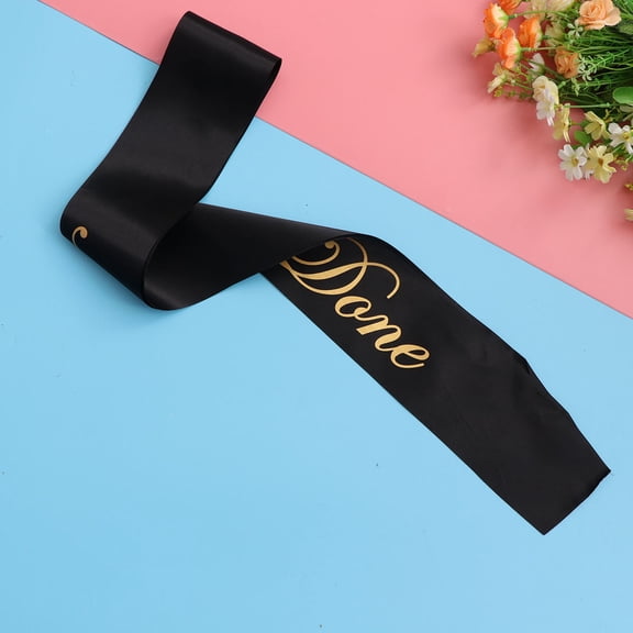 WHAMVOX Graduation Party Sash Single Layer Sash College High School Graduate Accessory Supplies with I am Done English Words