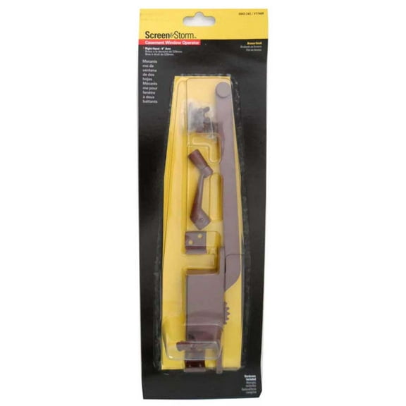 ToolUSA 12" Casement Window Operator Kit | Suitable for Wood/Metal Outswing & Storm Windows | Zinc/Bronze Finish | Includes Adaptor Brackets & Mounting Screws