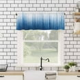 thumbnail image 4 of Blue Ombre Stripe Kitchen Valances for Windows 60x18 Inch Kitchen Curtains Valances Rod Pocket Abstract Art Gradient Watercolor Bathroom Window Valances for Window Treatment Decor, 4 of 6