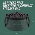 thumbnail image 2 of Set de cocina Gerber Gear Compleat, apto para lavavajillas, camping, 16 unidades, 2 of 9