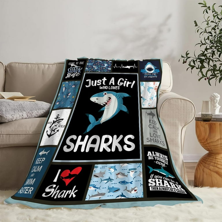 Shark Blanket Soft Warm Shark Stuff Fleece Throw Blanket Plush