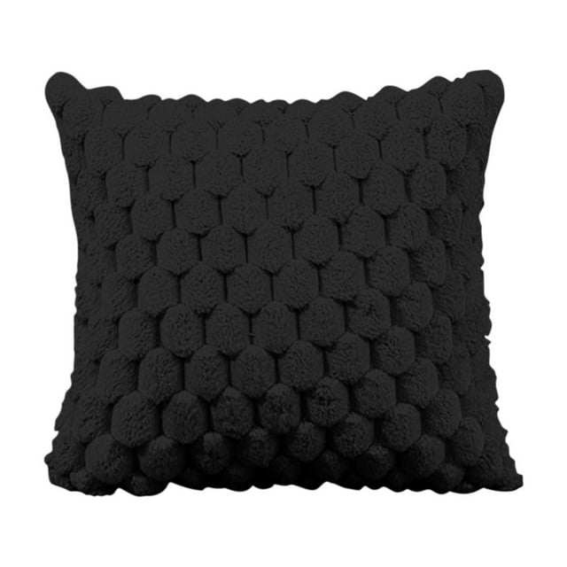 Lumbar Support Pillow, Weaving Snowflake Velvet Solid Color Cushion for Office Sofa and Bedside Comfort