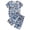 Blue, variant on WOYY Toddler Boys Cotton Outfits Car Print Short Sleeve T-Shirt Shorts Set, Sizes 4-5T
