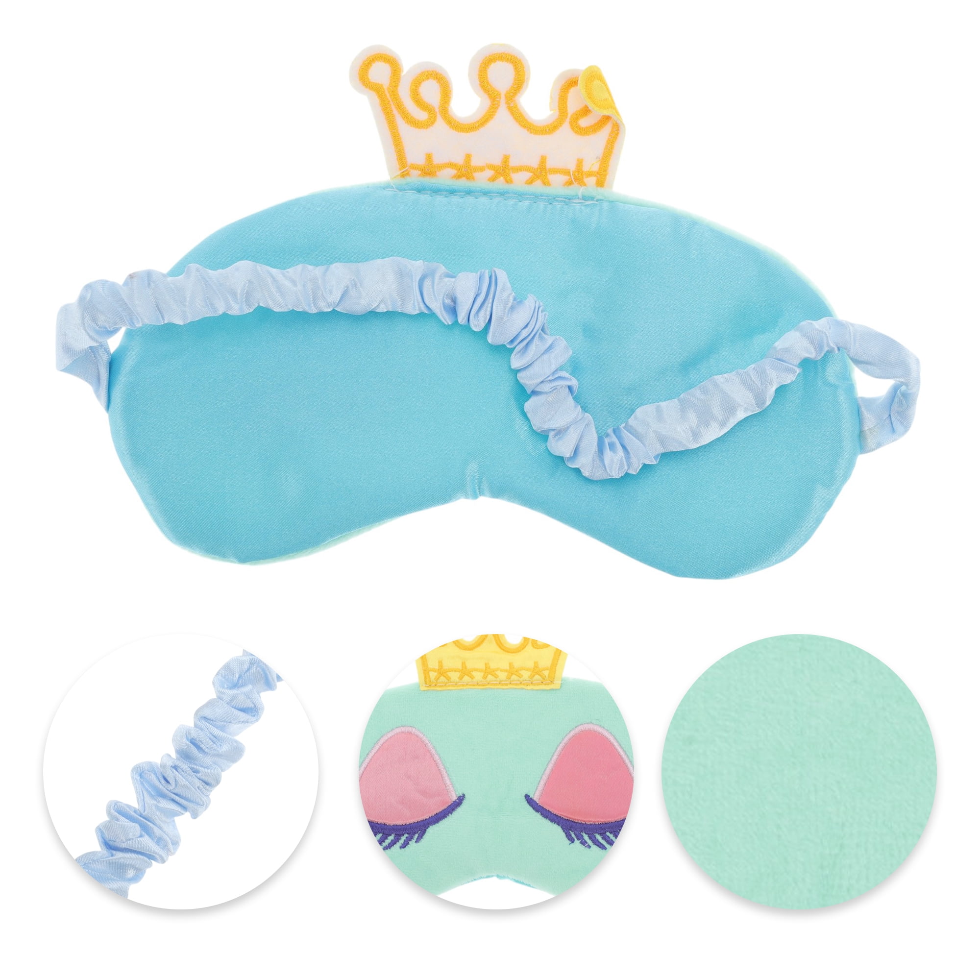 Unique Bargains Durable Crown Eye Mask for Travel Comfortable Adjustable Design Blue