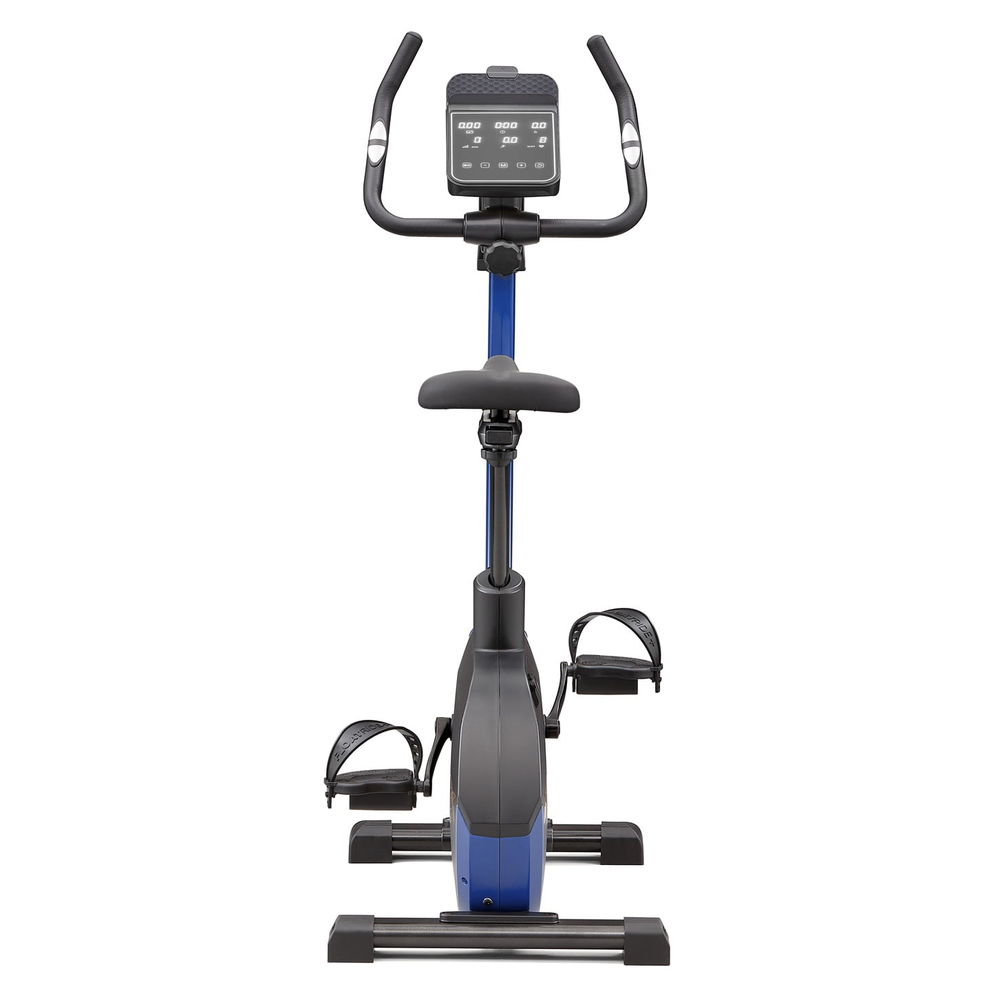 Reebok Fitness Delta FR30 Exercise Bike, Blue, Indoor Upright Stationary Cycling, Cardio Exercise, bluetooth, 32 electronic resistance levels