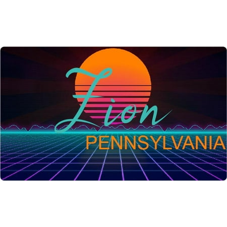 

Zion Pennsylvania 4 X 2.25-Inch Fridge Magnet Retro Neon Design