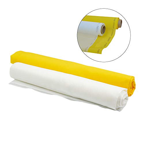 1.65m Width 3Y 2.7m/8.8ft Oxcellent Screen Printing White Mesh 160 Mesh 64T 63inch Length for Cloth T-Shirt Screen Printing Machine Fabirc Monofilament Polyester 