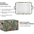 thumbnail image 3 of Storage Basket Watercolor Forest Animals Foldable Canvas Laundry Baskets Bin Waterproof Inner Layer with Sturdy Handles for Toy Nursery Blanket Clothes 2 Pack, 3 of 7