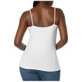 thumbnail image 3 of TINZ Haut de Base pour Femmes, Couche Intérieure Élastique de Couleur Unie avec Coussin de Poitrine Fin, Peut Tre Porté à l'Extérieur comme Haut de Musculation, Haut d'Exercice Métallique pour Femmes 4x Tops 3TG Top 4x Top pour Femmes, 3 of 5