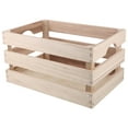 thumbnail image 1 of unbranded 1PC Wooden Storage Bins Brown Portable Storage for Office Use, 1 of 8