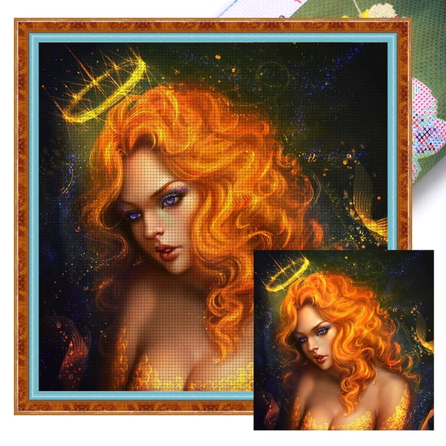 Hilo Algodón Ecológico Bordado Punto Cruz Reina Impresa 11CT 50x50cm