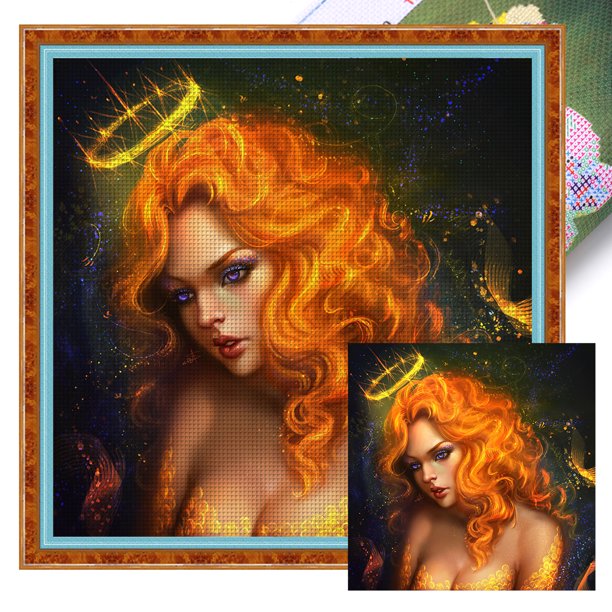 Hilo Algodón Ecológico Bordado Punto Cruz Reina Impresa 11CT 50x50cm