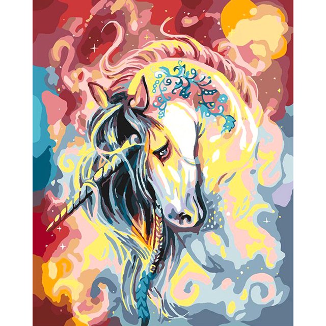 Taladro diamante pintura (DE5603) DIY completo Graffiti caballo Rhinestone arte mosaico Kit 40x50cm Hugtrwg Para estrenar