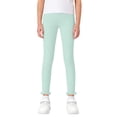thumbnail image 6 of jobturf Girls Leggings High Waisted Ruffle Trim Ribbed Yoga Pants Summer Stretchy Casual Trousers for Kids 1-10 Years, 6 of 7