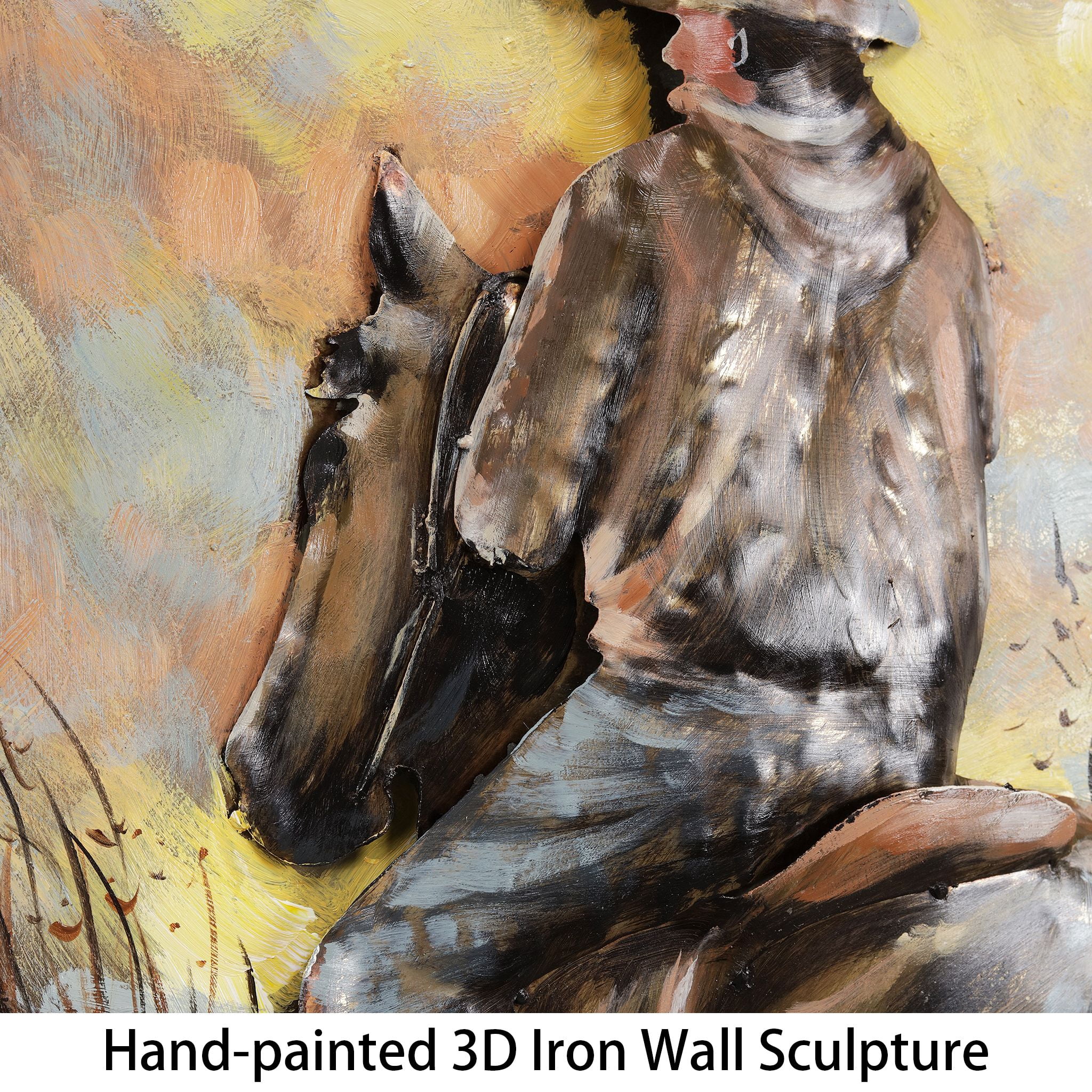 Empire Art Direct Cowboy Hand Painted 3D Metal Wall Art, 24" x 16" x 1.6", Ready to Hang