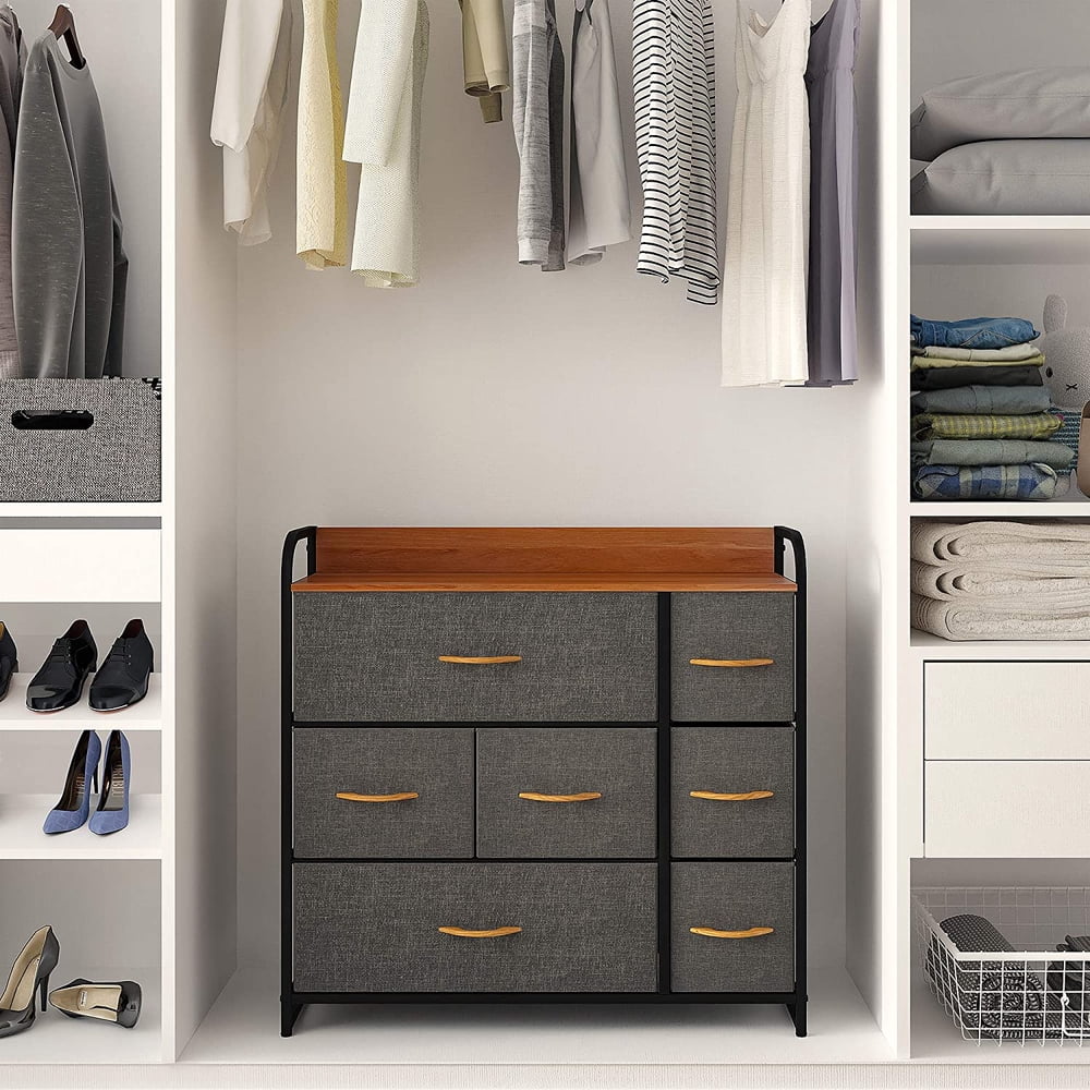 YITAHOME Fabric Dresser with 7 Drawers, Storage Tower Unit, Easy Pull
