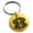 Gold, variant on Stainless Steel Letter I Initial 3D Cube Box Monogram Engraved Small Medallion Circle Charm Keychain Keyring
