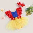 thumbnail image 3 of Bagilaanoe Newborn Baby Girl Rompers Dress Ruffle Sleeveless Bodysuit + Headband 6M 12M 18M 24M Infant Tulle Skirts, 3 of 9