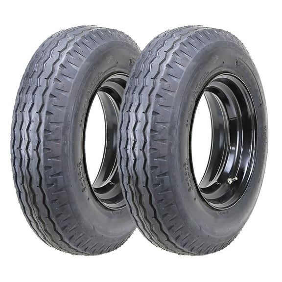 2 ZEEMAX Highway Trailer Tire Wheel Assembly 7-14.5 7x14.5 12-Ply LR F w/6x14.5 Rim