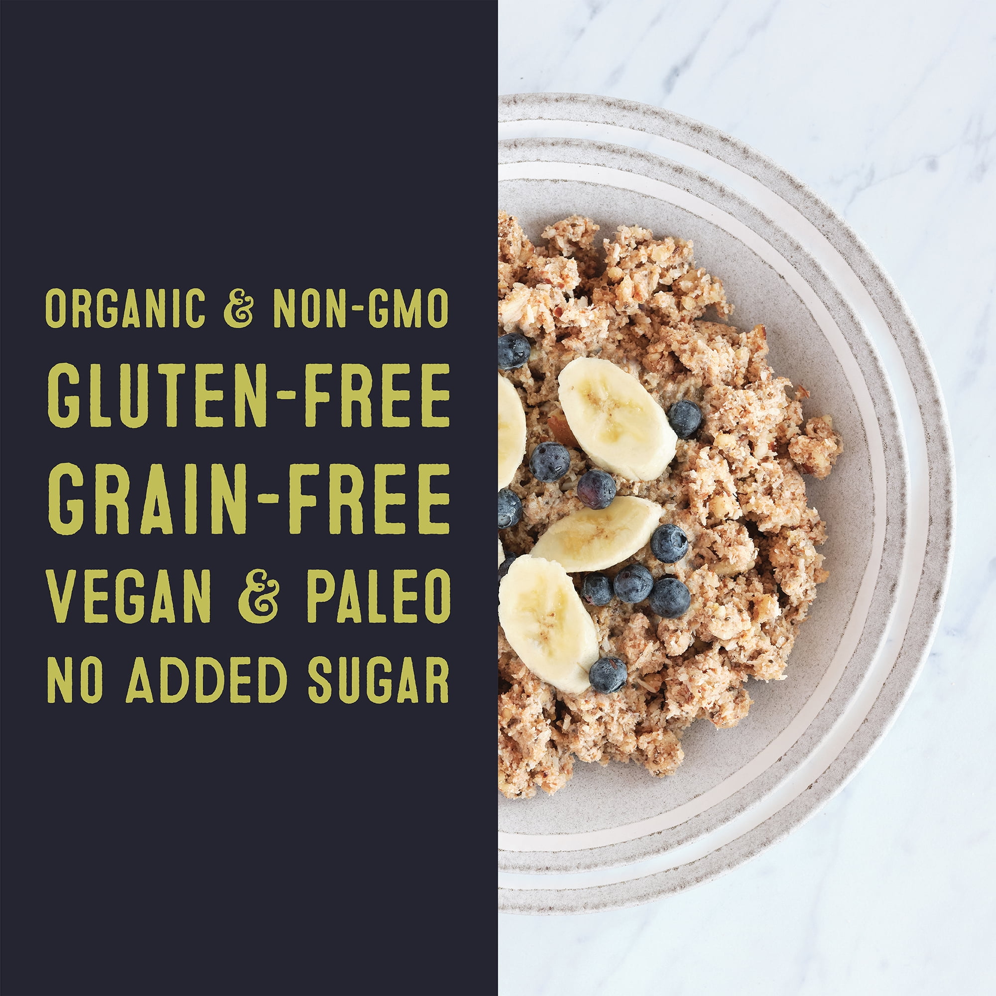 Wella Grain Free Cereal Oatmeal Alternative – Organic Cereal, Vegan High Protein Gluten Free Superfood – Paleo Plant-Based Non-GMO – Low in Net Carbs – Single-Serve 1.6 oz. Cup (Apple Cinnamon)