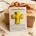 thumbnail image 4 of Synthetic Leather Baseball Cross with Inspirational Faith Message for Athletes Coaches Pocket Blessing, 4 of 5