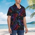 thumbnail image 3 of Balery Sea Turtle Camisas hawaianas de manga corta para hombre, camisas playeras de corte holgado, camisas de vacaciones con botones,Medium, 3 of 7