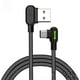 thumbnail image 4 of Cable de datos tipo C de doble codo con luz para teléfono móvil Huawei Android, cable de carga de nailon trenzado, 4 of 4