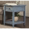 thumbnail image 2 of Alaterre Furniture Country Cottage Table d'Appoint Finition Antique Bleue, 2 of 6