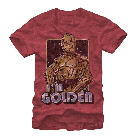 Men's Star Wars C-3PO I'men Graphic Tee Red Heather 2X Large