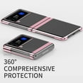 thumbnail image 4 of Clear Case for Samsung Galaxy Z Flip4 5G, Luxury Plating Folding Sleeve Cover Slim Thin Hard PC Shockproof Protective Phone Cover Samsung Galaxy Z Flip 4 DD Blue, 4 of 9