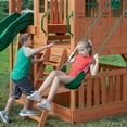 thumbnail image 5 of Backyard Discovery Hillcrest Cedar Wood Swing Set, Slide, Clubhouse, Sandbox, Picnic Table, 5 of 12