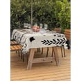 thumbnail image 2 of Outdoor Tablecloth with Umbrella Hole and Zipper, Spring Botanical Rectangle Table Cloth 54x80 Inch Waterproof Tablecloth, Black Eucalyptus Butterfly Rustic Picnic Table Cover for Patio Camping, 2 of 7