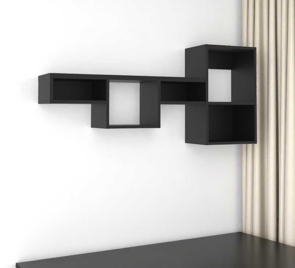Creative Co-Op Round Metal Wall Decor with 4 Shelves & Wire Back