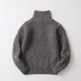 thumbnail image 5 of Tdoqot Boys Sweaters- Long Sleeve Turtleneck Warm Knit Casual Kids Fall Winter Clothes Gray Size 12 Years, 5 of 7