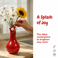 thumbnail image 4 of Handcrafted Resin Long Neck Chicken Vase, Colorful Cartoon Rooster Sculpture, 2-in-1 Flower Vase & Desk Decor, Lightweight Novelty Home Accent(Red), 4 of 8