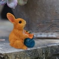 thumbnail image 1 of Xihbxyly Escultura de Conejo de Pascua, Artesanía de Resina Tallada a Mano, Decoración Primaveral Única, Ideal para Interiores y Exteriores, Ideal para El Hogar o El Jardín, 15,5 X 15,5 X 10 Cm, Jueg, 1 of 6
