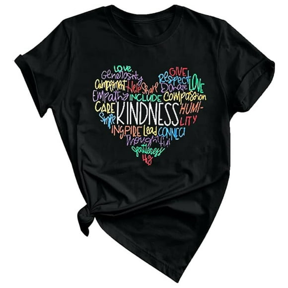 LUOGENLI Female T-shirts for Womens Ladies Fashion Casual Printed Short Sleeve T Shirt Top 1 T-shirts for Women Graphic Tee St. Patrick's Day 4xl Womens T-shirts Graphic Tees St. Patrick's Day Black L