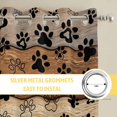 thumbnail image 6 of Brown Beige Kitchen Curtains Window Panels, Rustic Farmhouse Dog Paw Vintage Insulated Window Treatment Curtain, Grommet Curtains for Bedroom/Living Room/Bathroom, 2 Piece 52"Wx72"L, 6 of 8