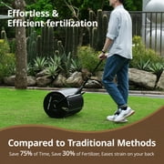 Compost Spreader, 30in Heavy-Duty Peat Moss Spreader with , Lawn Spreader for Top Soil, Manure, Mulch, Top Dressing.