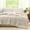 Beige-Full, variant on Full Beige 7 Piece Pinch Pleat Bed-in-a-Bag Set