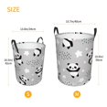 thumbnail image 5 of Balery Pandas Round Laundry Basket with Handles Waterproof Freestanding Laundry Hamper for Clothes Toys in the Dorm and Family-Medium, 5 of 8