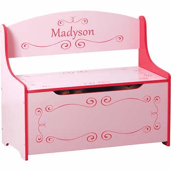 plastic pink toy box