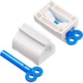 thumbnail image 3 of Dispensador giratorio de pasta de dientes, soporte para exprimidor de pasta de dientes, tubo rodante, azul, 3 uds., 3 of 5